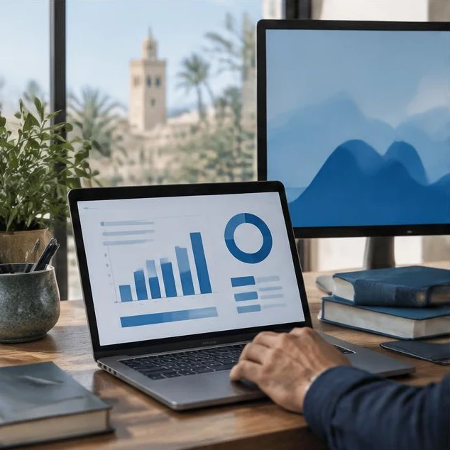 Illustration éditoriale : espace de travail et interface produit