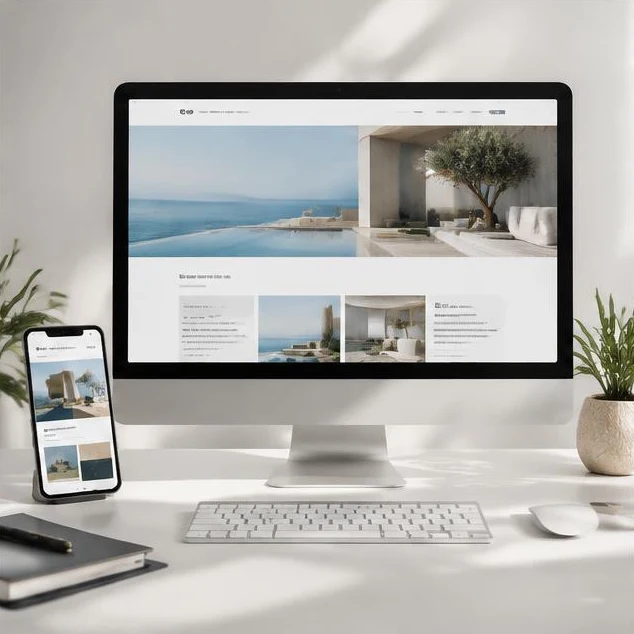 Composition conceptuelle : site sur ordinateur et mobile